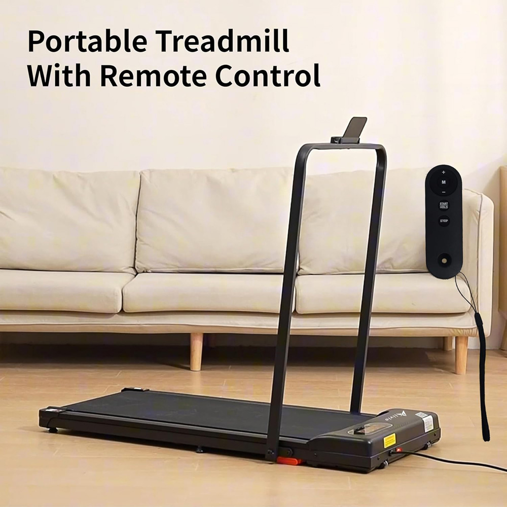 Alivio Black Portable Treadmill with LED Display and Anti-Slip Belt Image 4