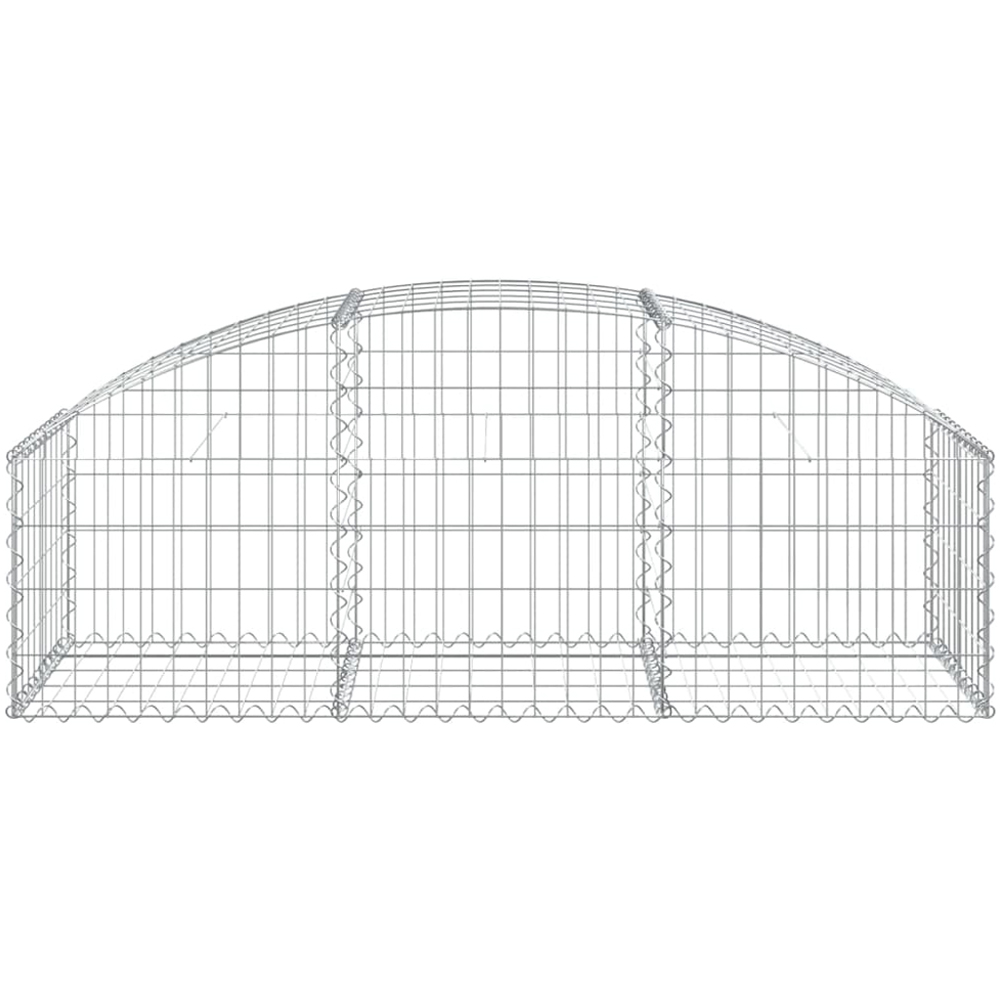 vidaXL Silver Galvanised Iron Gabion Basket 150 x 50 x 40/60cm Image 2