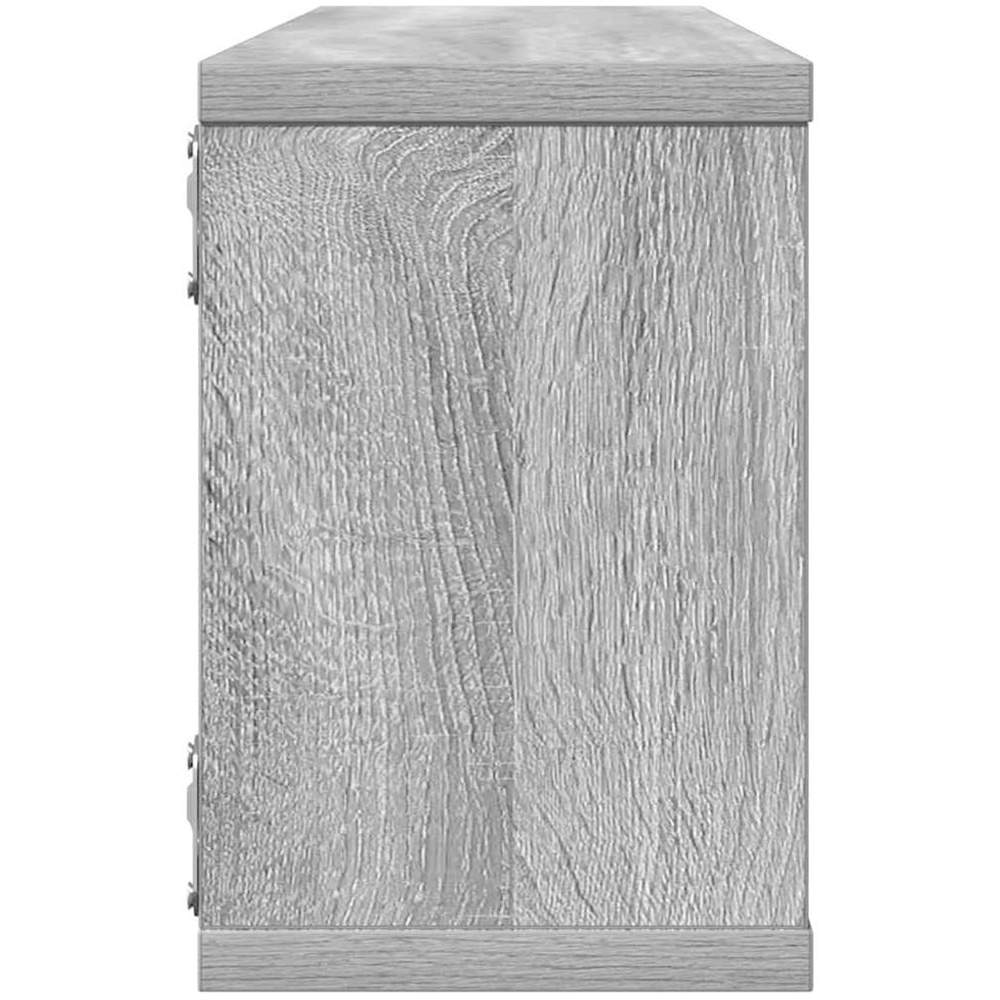 vidaXL 60cm Set of 4 Grey Sonoma Cube Floating Wall Shelf Image 6