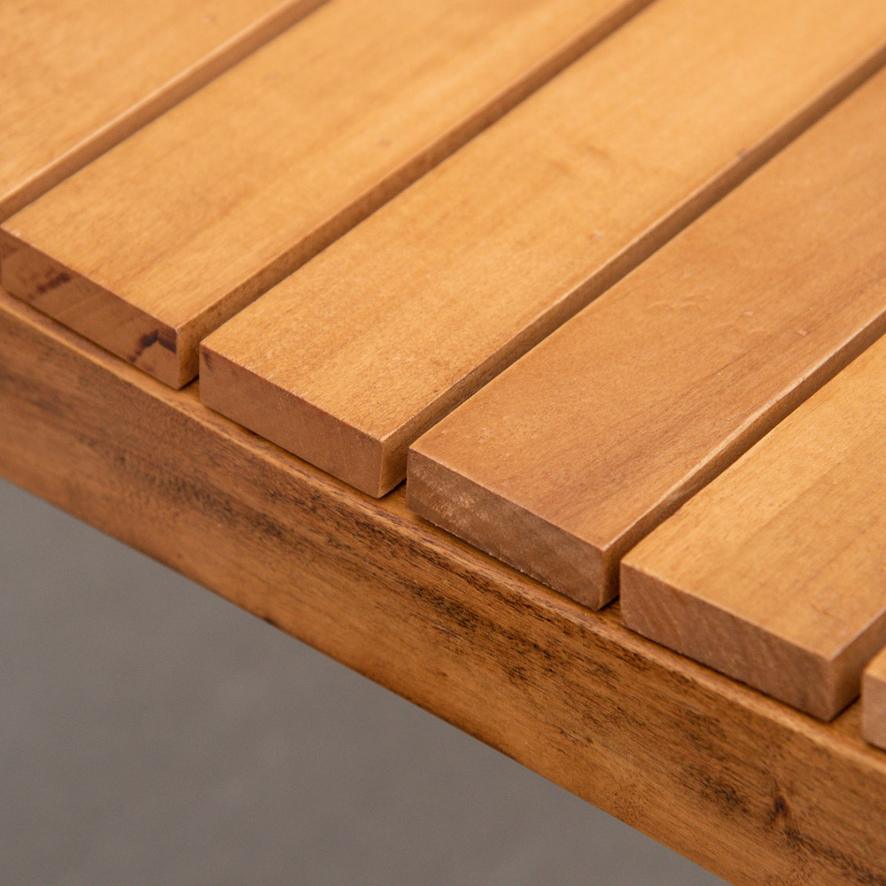 Outsunny 2 Seater Natural Wooden Loveseat Bench Image 4