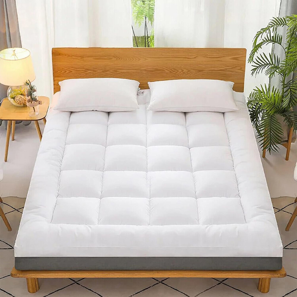 Alivio Double Microfiber Quilted Mattress Topper 4 inch Image 2