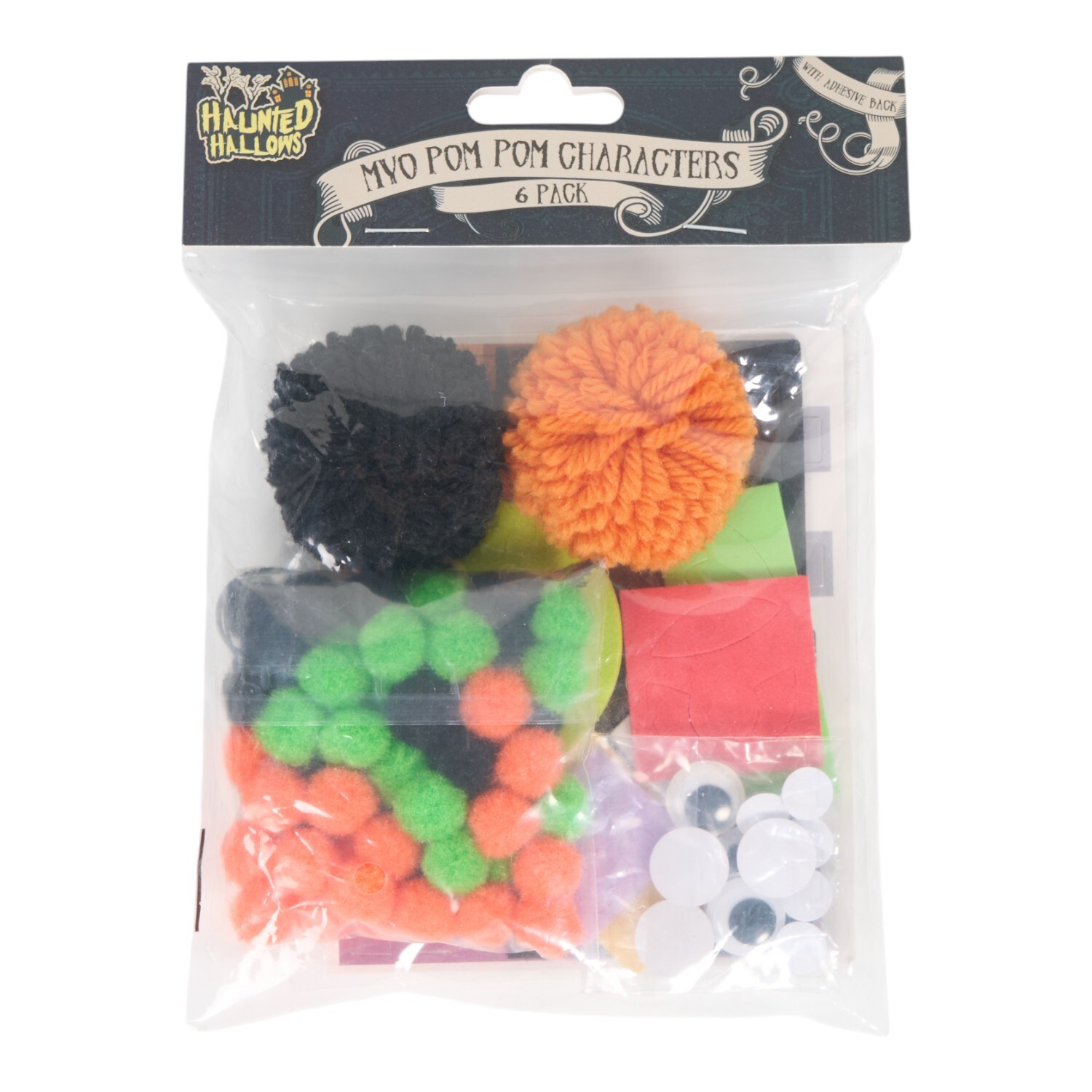 Pack of 6 Make Your Own Pom Pom Characters Image 1
