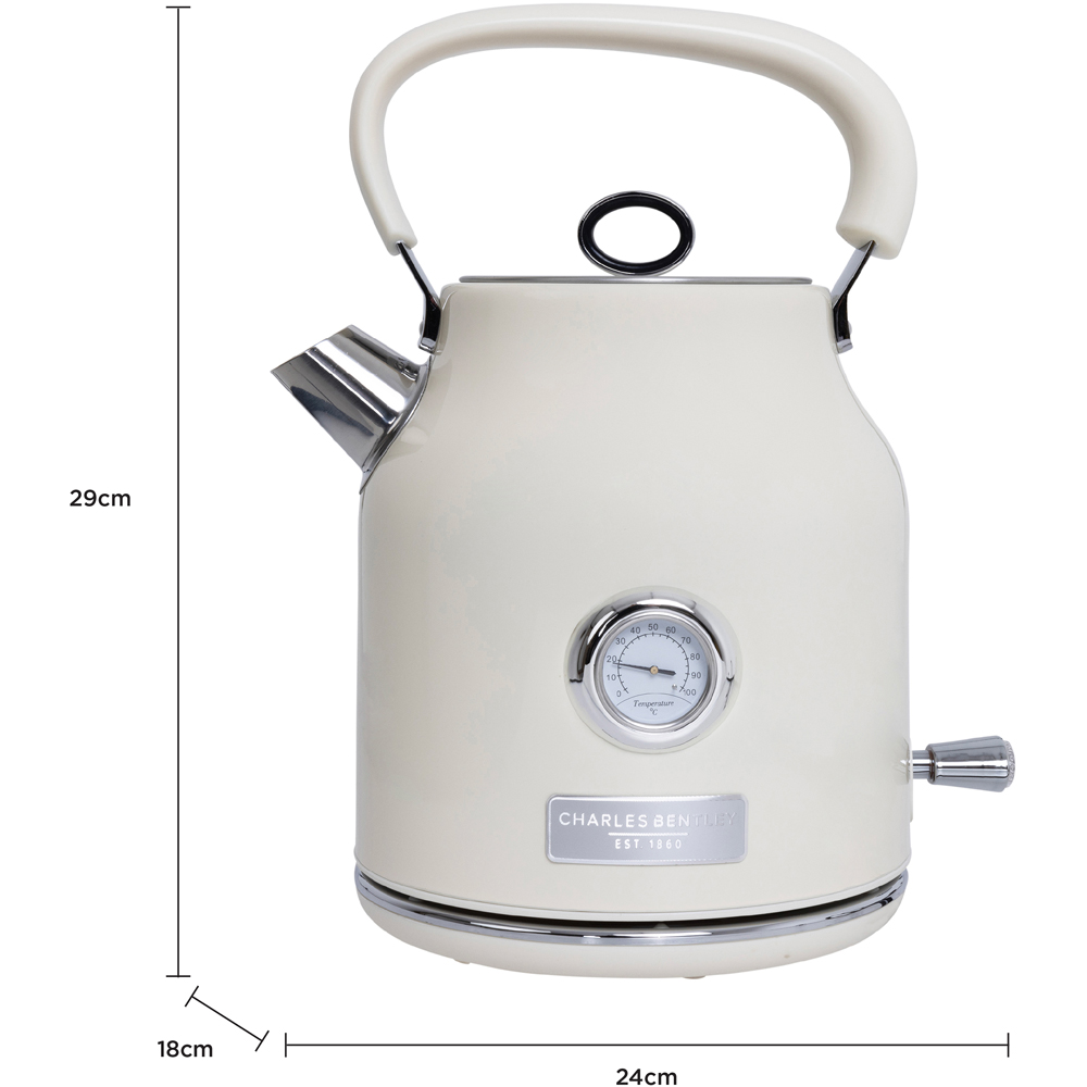 Charles Bentley Cream and Chrome 1.7L Kettle Image 6