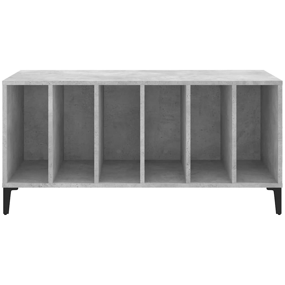 vidaXL 6 Shelf Concrete Grey Record Cabinet Image 4