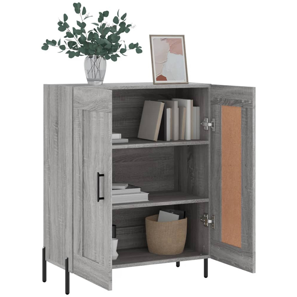 vidaXL 2 Door Grey Sonoma Wooden Sideboard Image 4