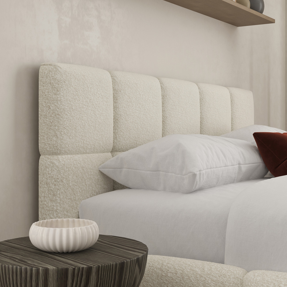 DS Living Ovella King Size Ivory Cubed Bed Frame Image 2