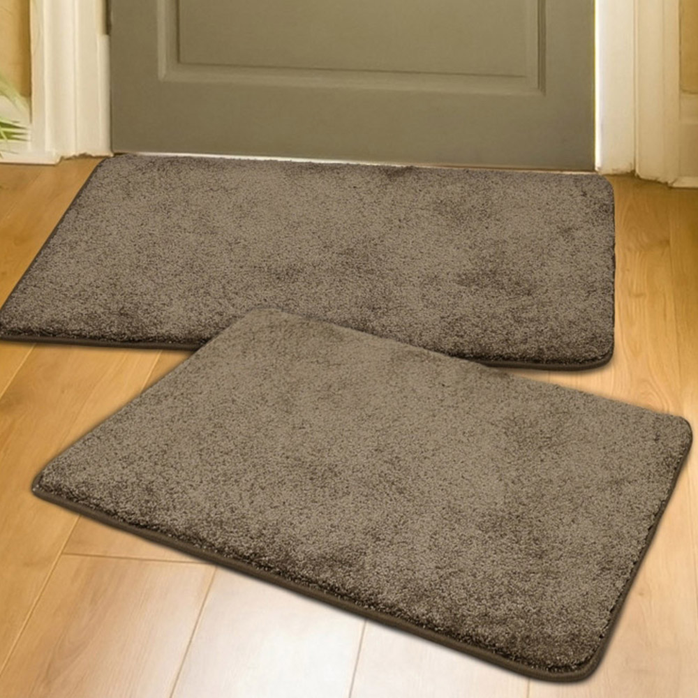 Melrose Relay Latte Mat 50 x 80cm Twin Pack Image 2