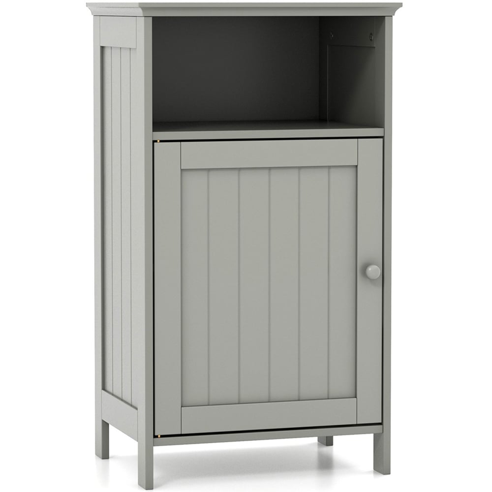 Costway Grey Single Door Single Shelf Side Cabinet Image 2