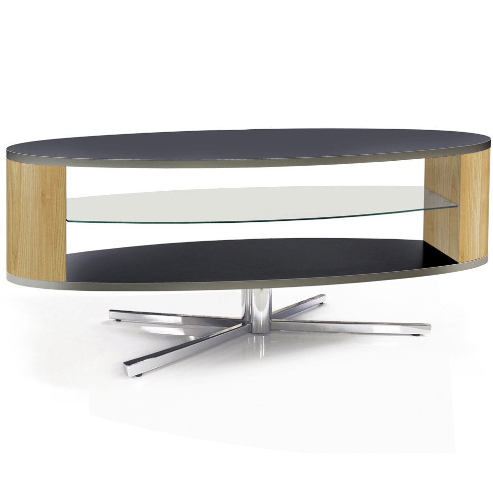 MDA Designs Orbit 2 Shelf Black and Oak TV Cabinet Image 5