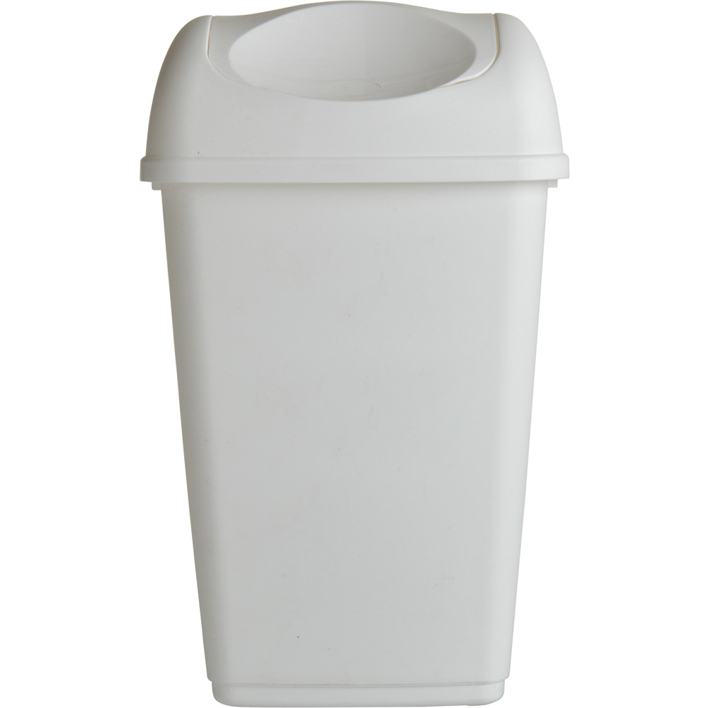wilko 9L White Swing Top Bin Wilko