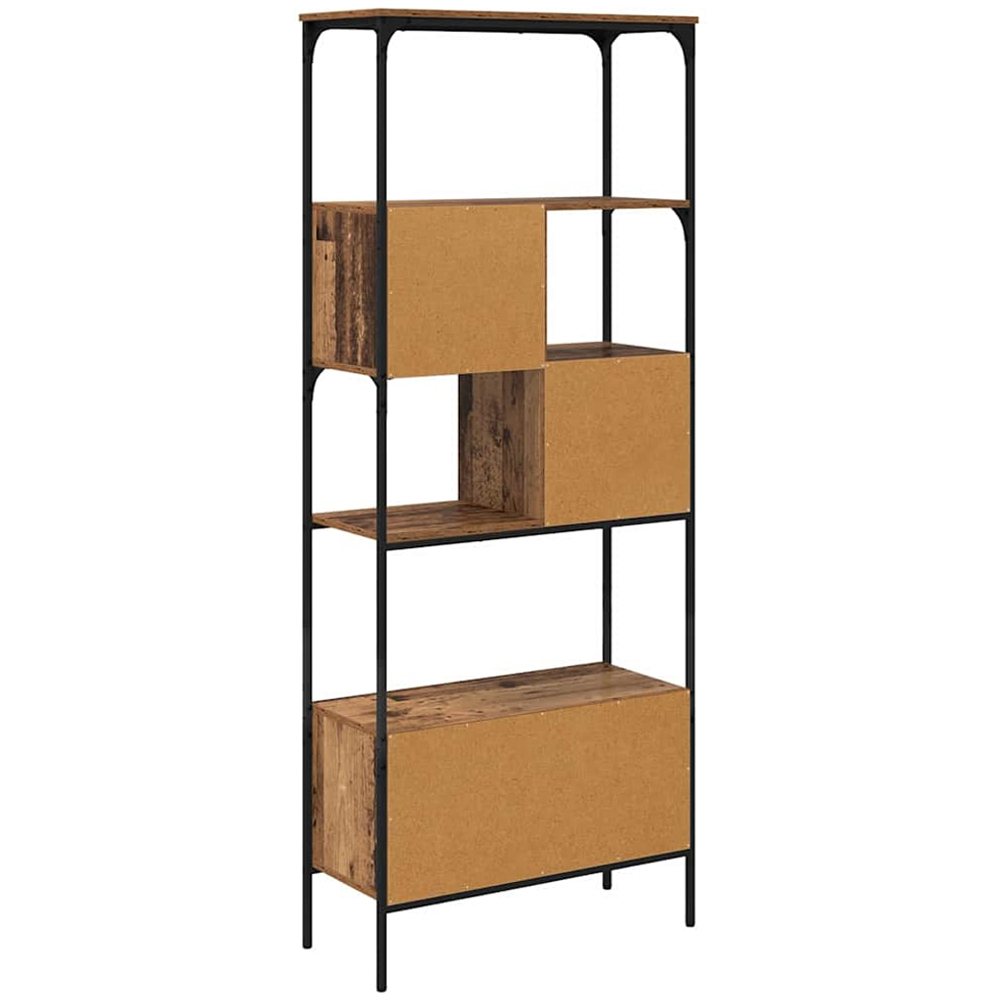 vidaXL 7 Shelf Old Wood Bookcase Image 7