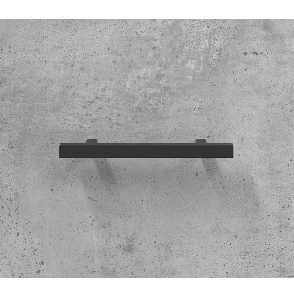 vidaXL Single Door 3 Drawer Concrete Grey Narrow Highboard Image 9