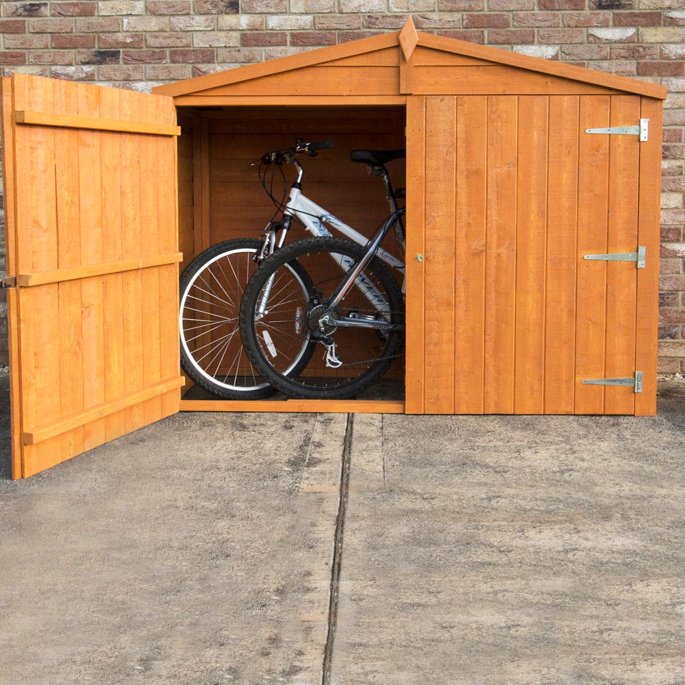 Shire 6 x 3ft Double Door Overlap Apex Bike Shed Image 4