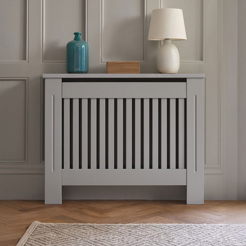 Neo Grey Decorative Wooden Radiator Cover Medium Image 4