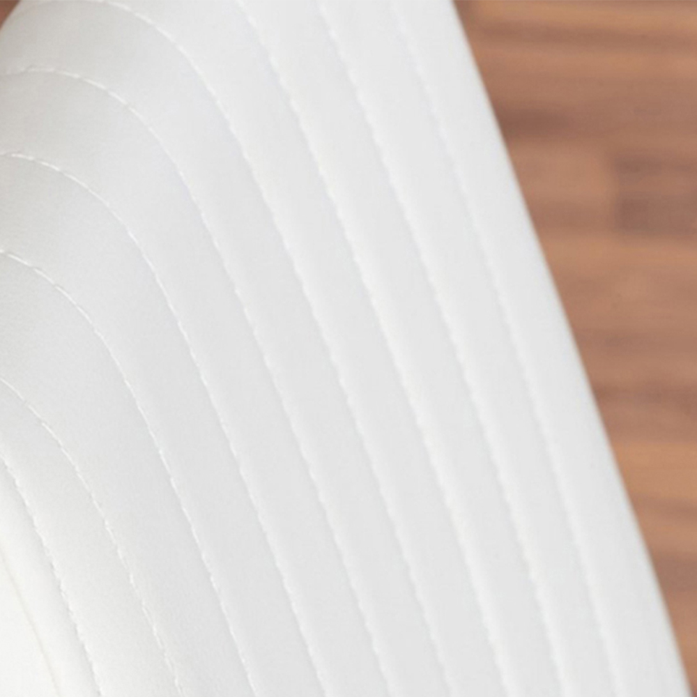 Furniturebox Lucia Fortana 6 Seater Dining Set White Gloss and Chrome Image 7