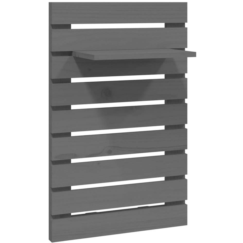 vidaXL Grey Adjustable Wall-Mounted Bedside Shelf Set of 2 Image 4