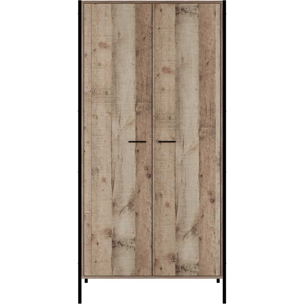 Hoxton 2 Door Oak Effect Finish Wardrobe Image 4