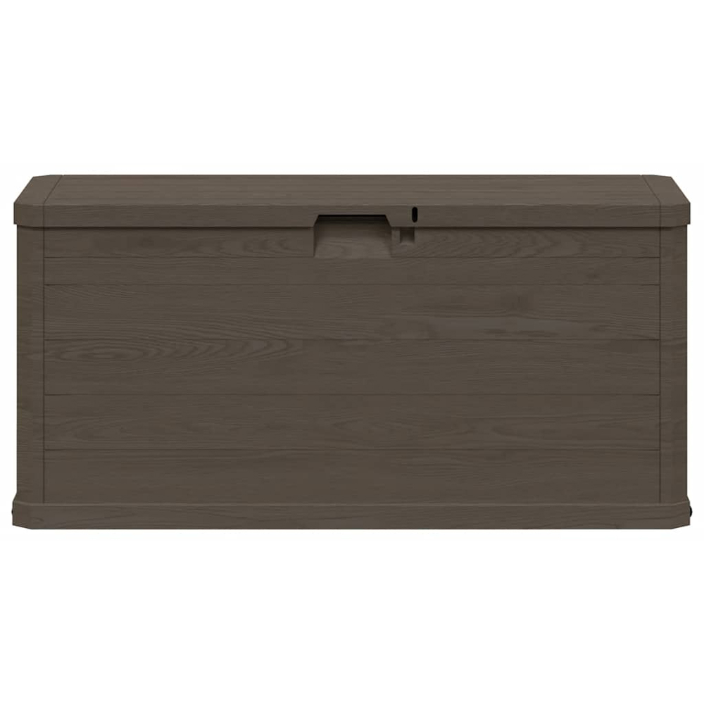 vidaXL 280L Brown Plastic Garden Storage Box Image 3