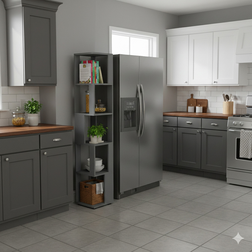 Shefa Line Element-5 6 Shelf Graphite Shelving Unit Image 5