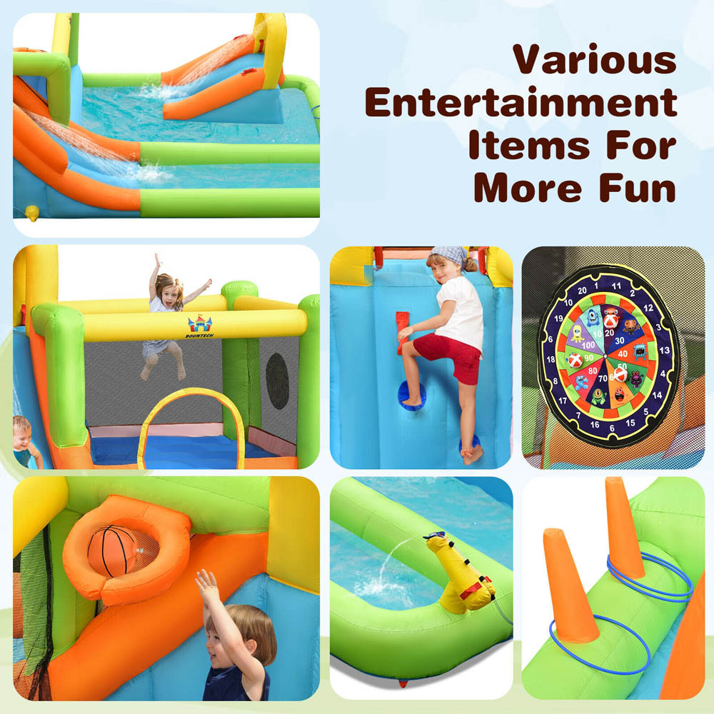 Costway Inflatable Double Water Slide Bouncy Castle Image 6