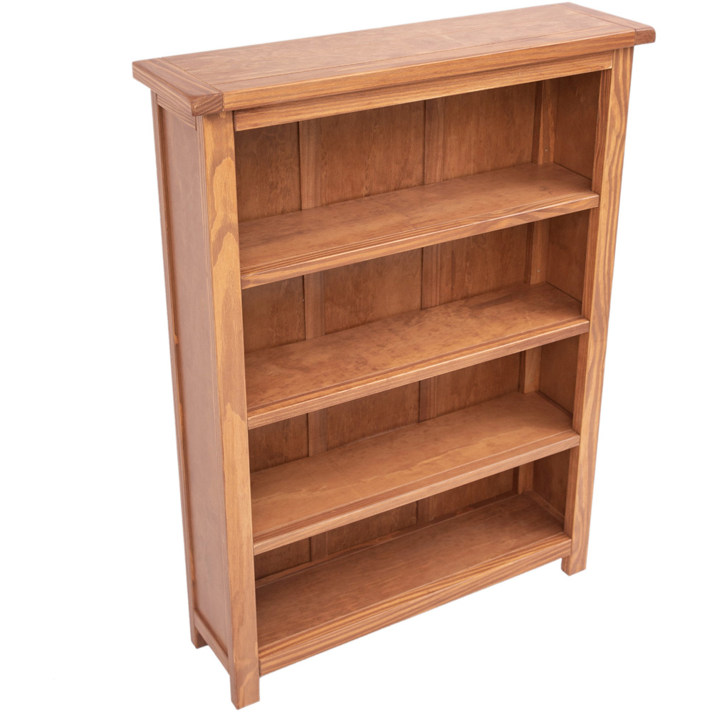 Padua 4 Shelf Lacquered Wide Bookcase Image 4