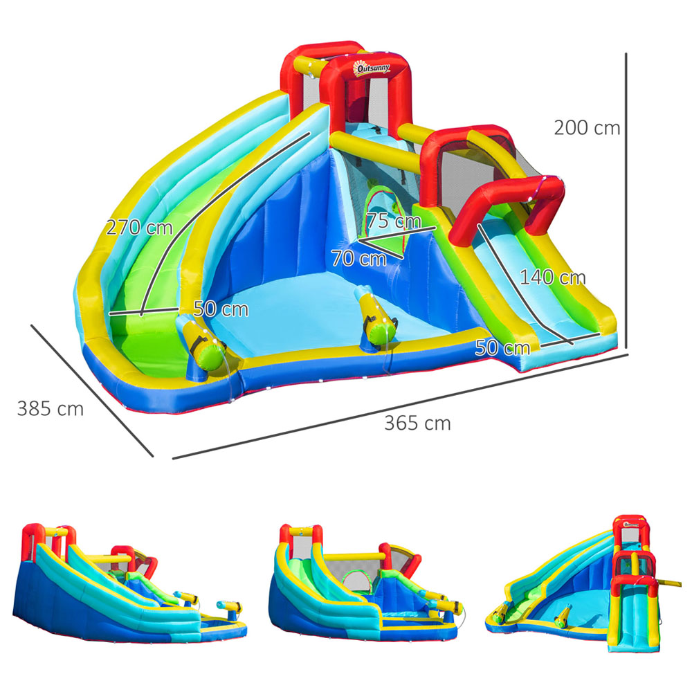 Outsunny 5-in-1 Slide Bouncy Castle Image 7