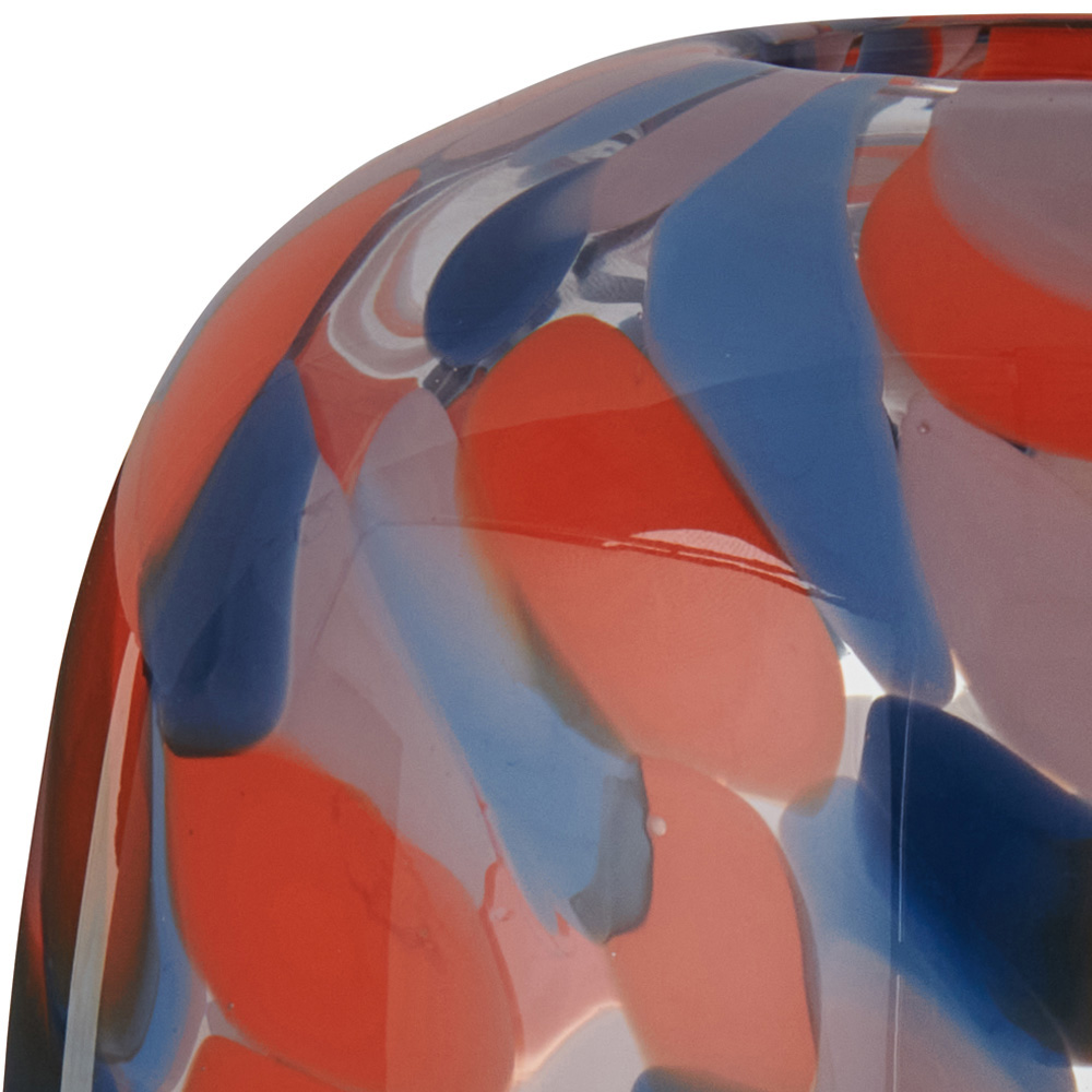 Wilko Multicoloured Abstract Glass Vase Image 6