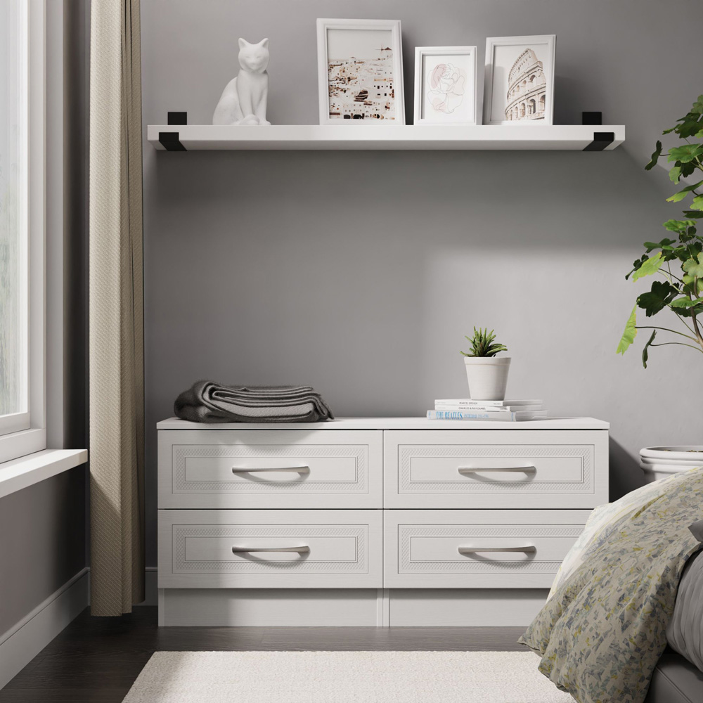 Crowndale Dorset 4 Drawer Signature White Bed Box Ready Assembled Image 7