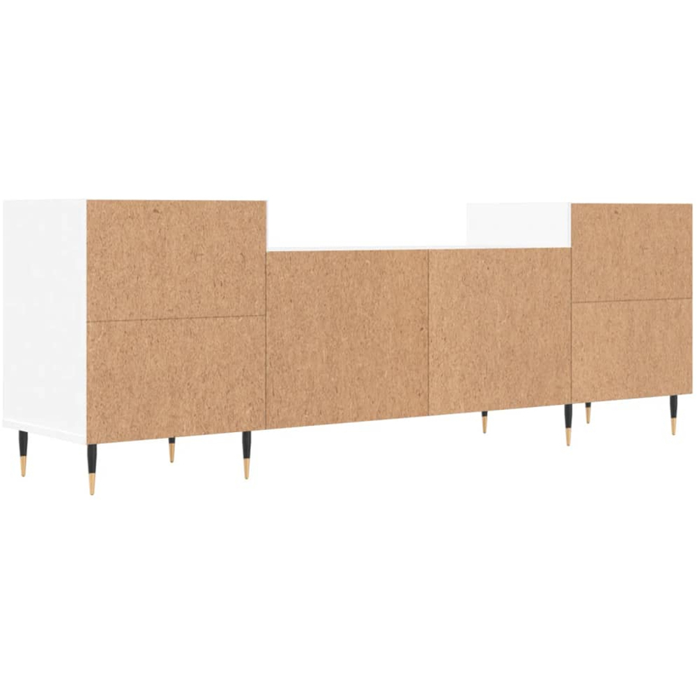 vidaXL 2 Door 4 Shelf White TV Cabinet Image 8