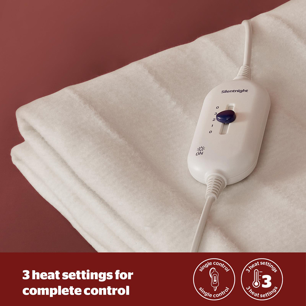 Silent Night Comfort Control King Size White Electric Blanket Image 4