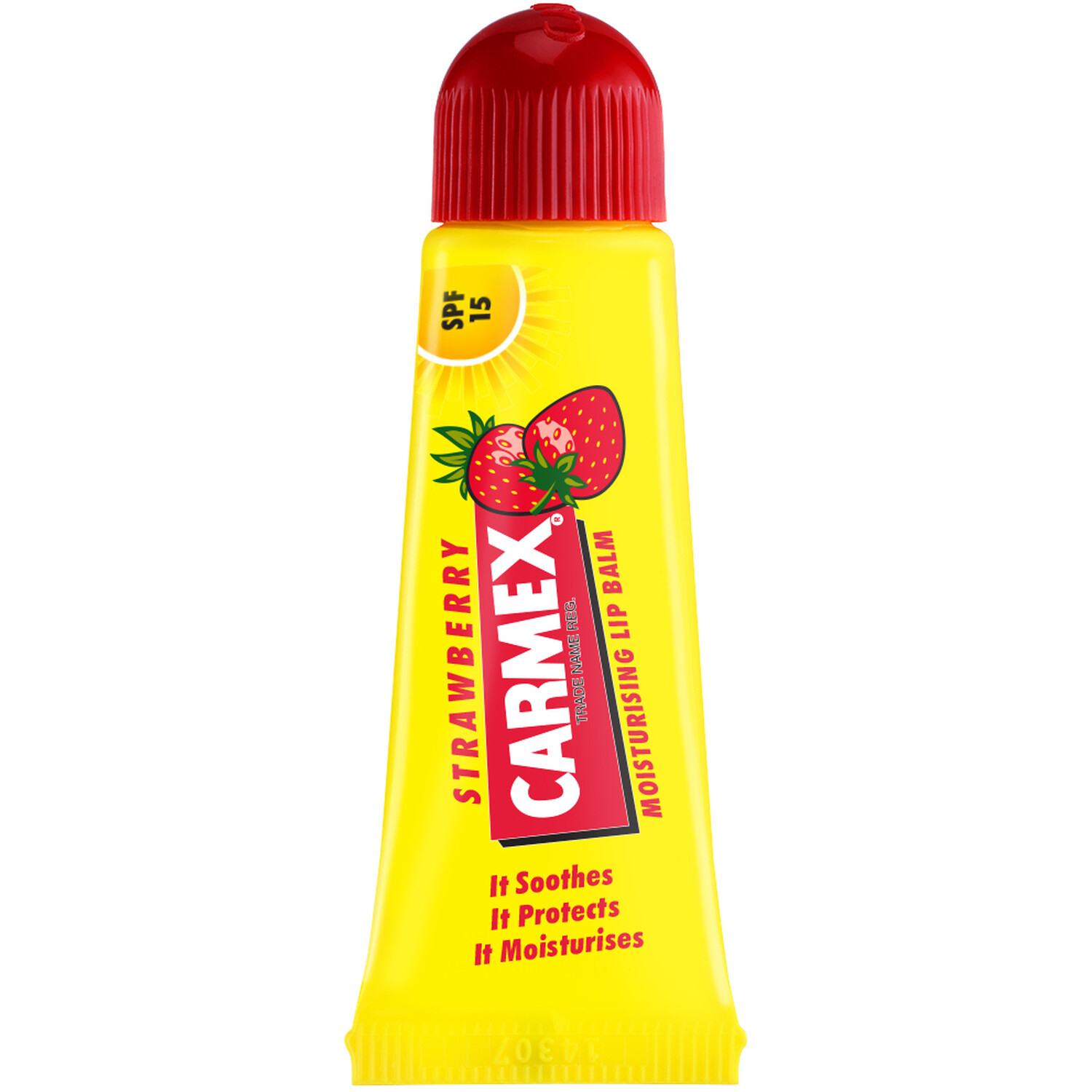 Carmex Moisturising Lip Balm Tube Strawberry Image 2