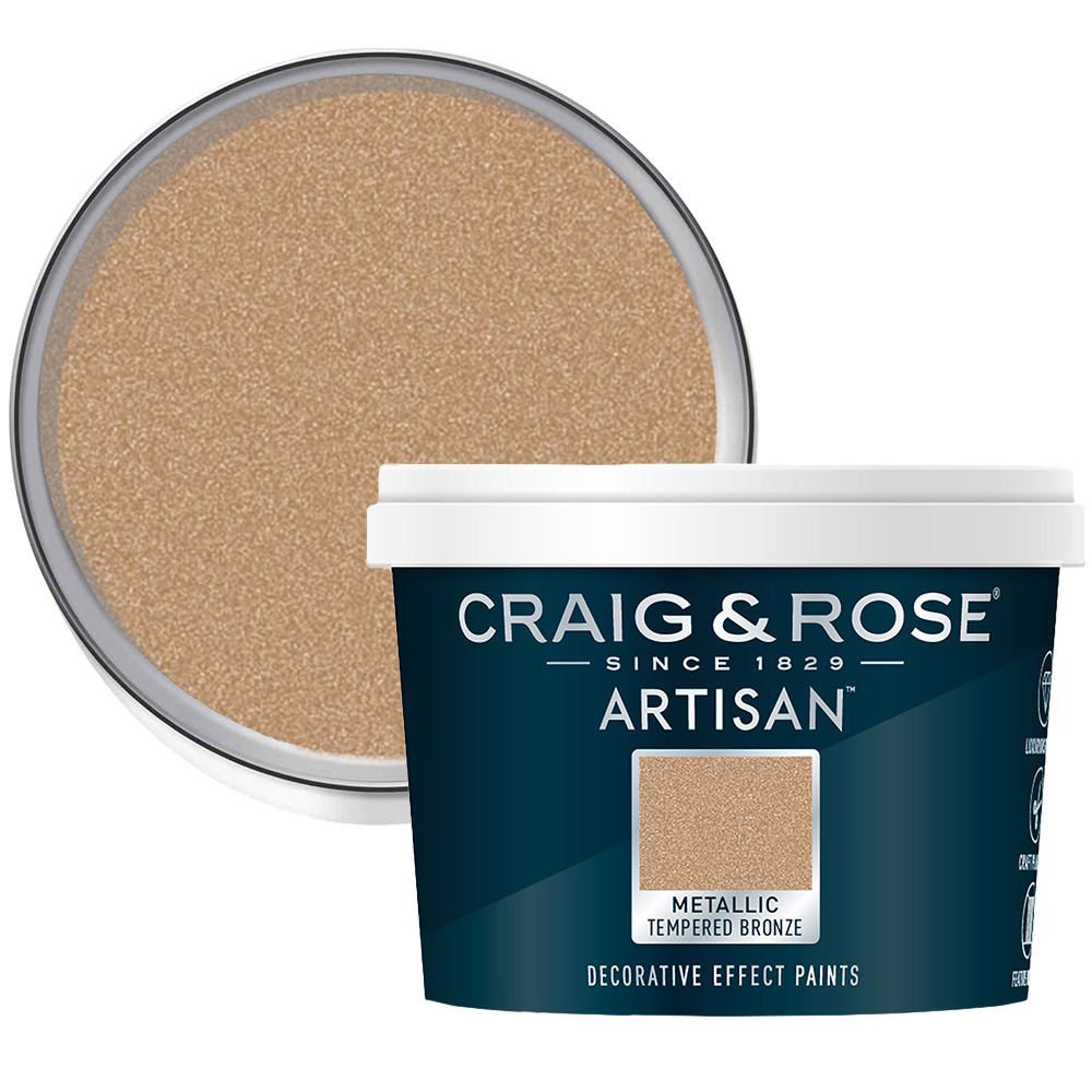 Craig & Rose Artisan Feature Wall Tempered Bronze Metallic Effect Paint 250ml Image 1