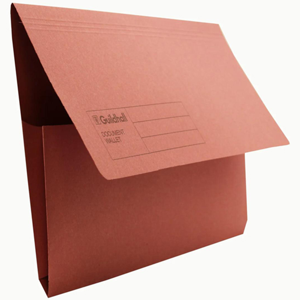 Exacompta Guildhall Red A4+ Manilla Document Wallet 50 Pack Image 2