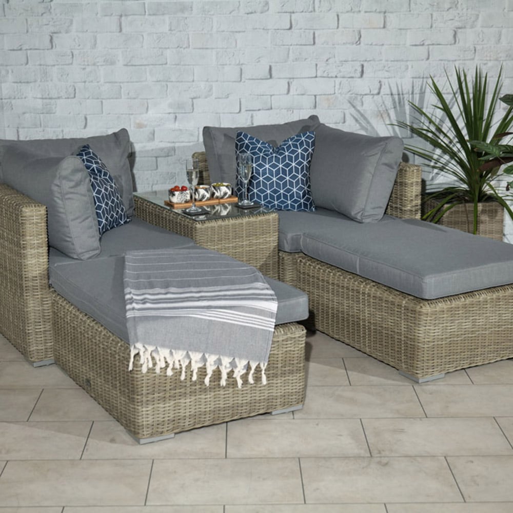 Royalcraft Wentworth 4 Seater Rattan Multi Setting Relaxer Lounge Set Image 5