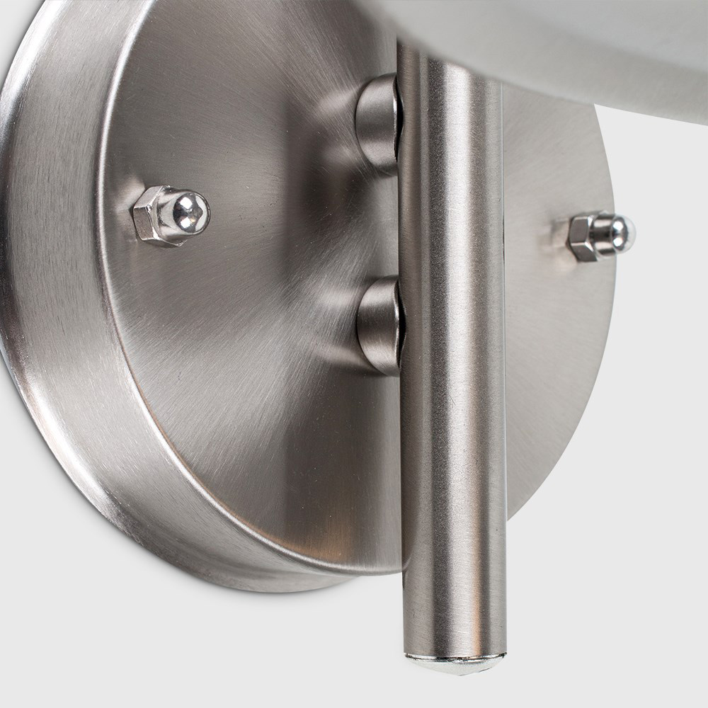 ValueLights Lancaster Silver Swan Neck Outdoor Wall Lantern Image 4