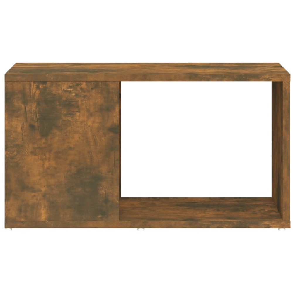 vidaXL Single Shelf Smoked Oak TV Cabinet Image 5