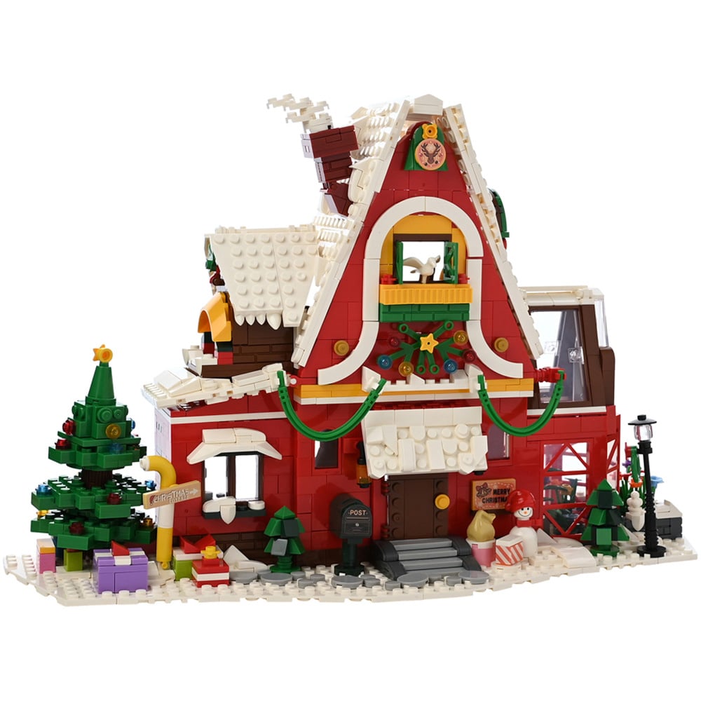 The Seasonal Gift Co. Toy Shop 1301 Piece Kids Christmas Chalet Brick Building Set Image 2