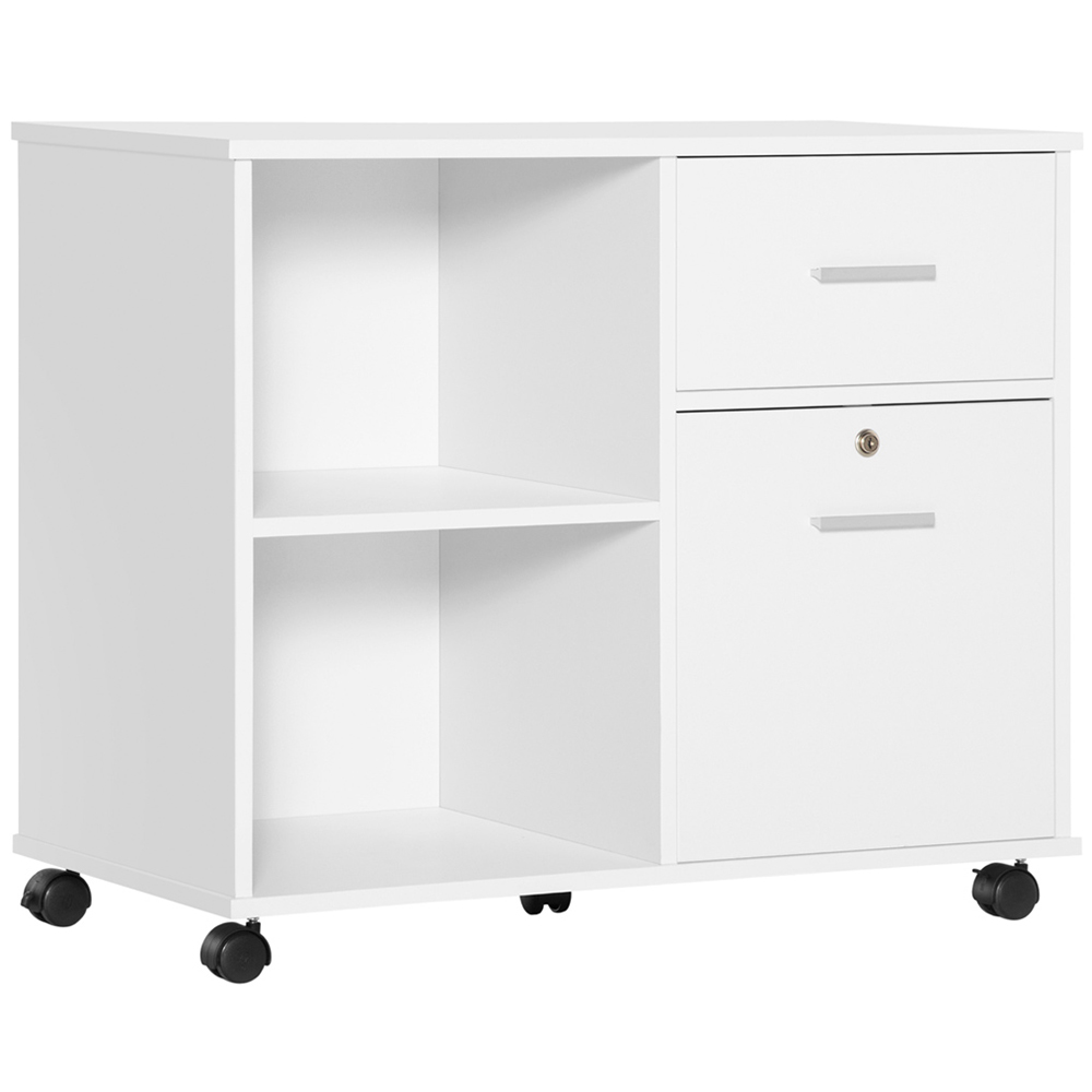 Portland White 2 Drawer 2 Shelf Multipurpose Printer Stand Image 2