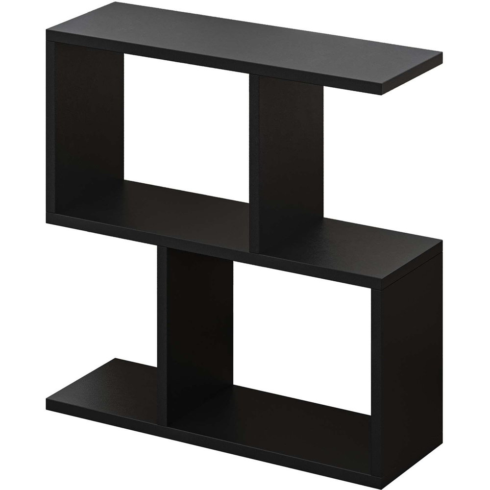 Decortie Homemania 4 Shelf Black Bute Wooden Side Table Image 2