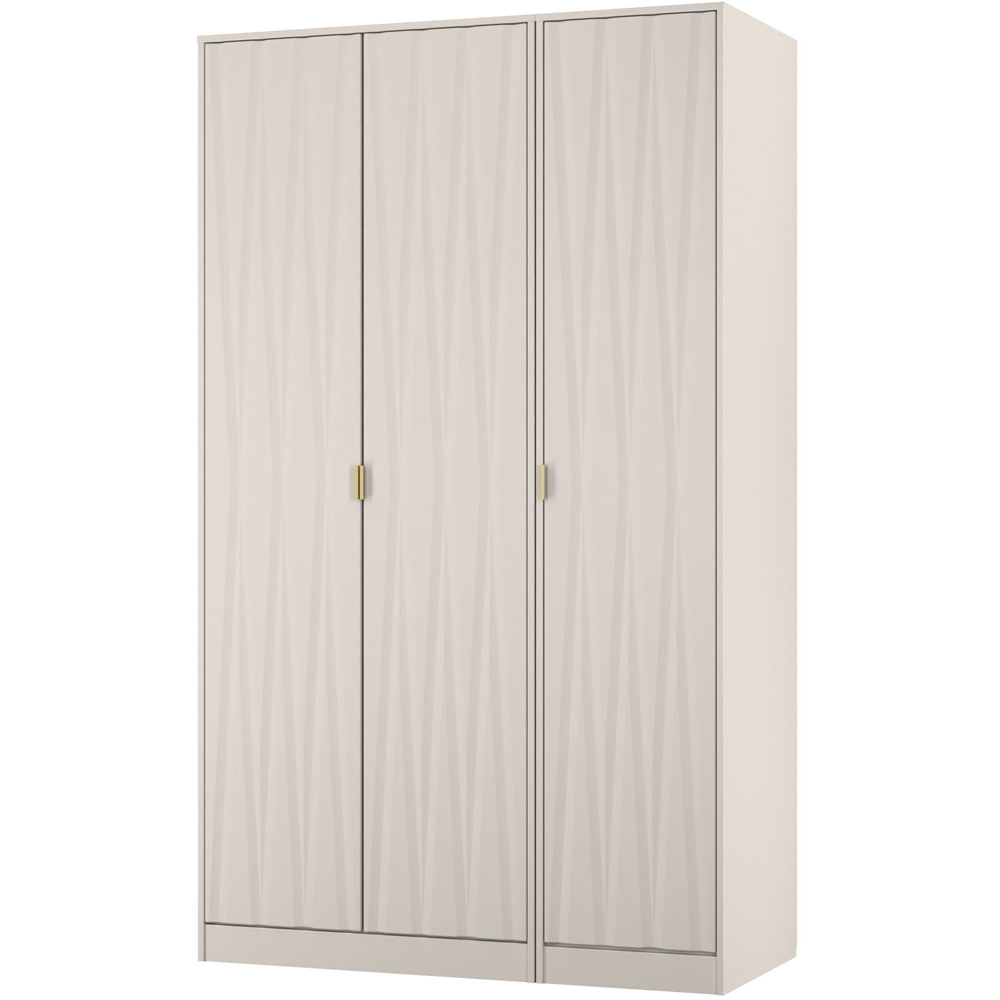 Crowndale Diamond 3 Door Kashmir Matt Tall Wardrobe Ready Assembled Image 3