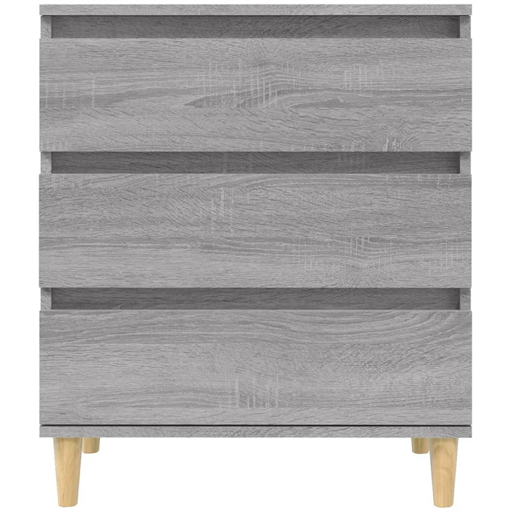 vidaXL 3 Drawer Grey Sonoma Sideboard Image 4