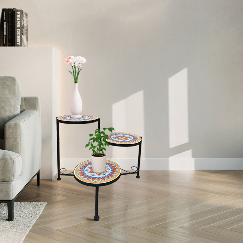 Avilo 3-Tier Mosaic Plant Stand Image 5