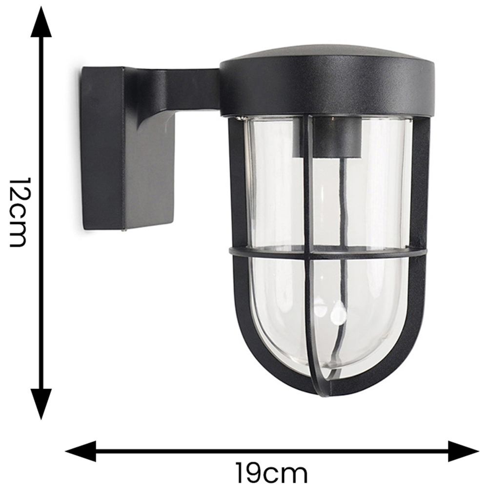 ValueLights Fanar Black Outdoor Wall Light Image 8