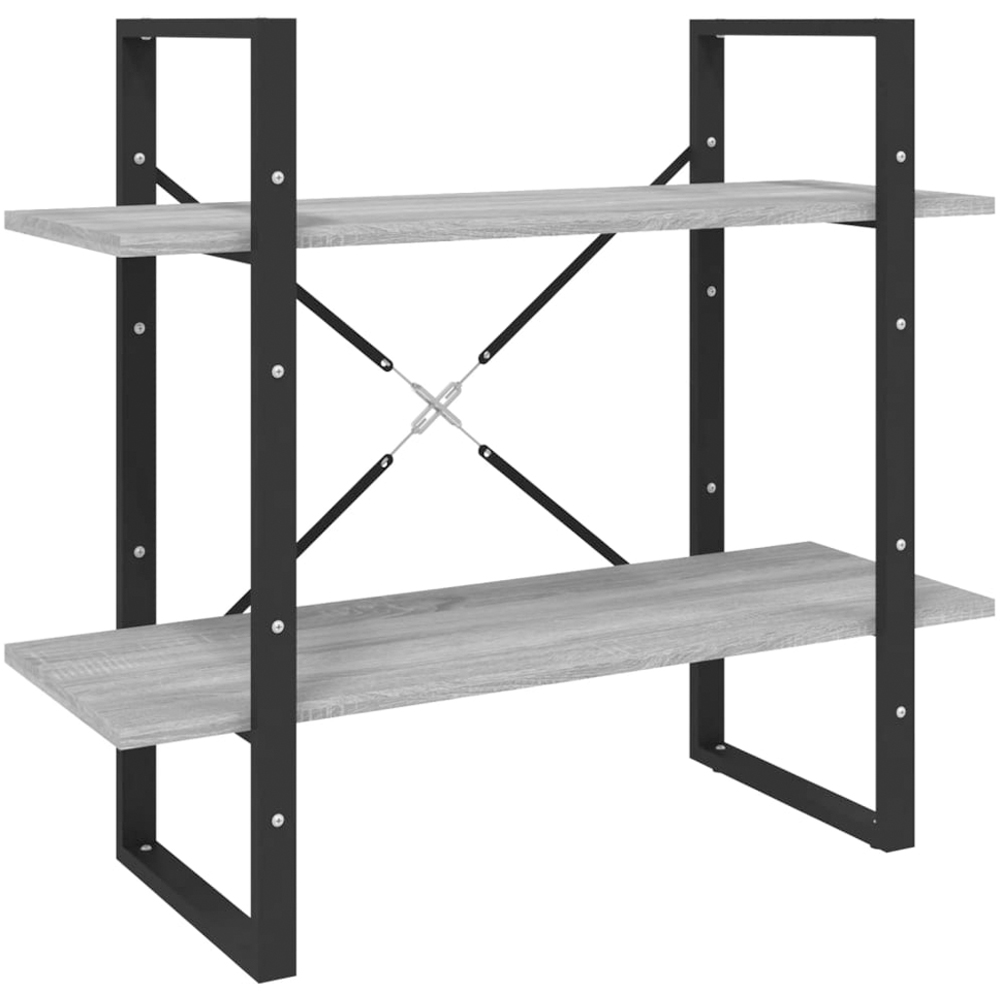 vidaXL 5 Shelf Grey Sonoma Oak Bookcase Image 7