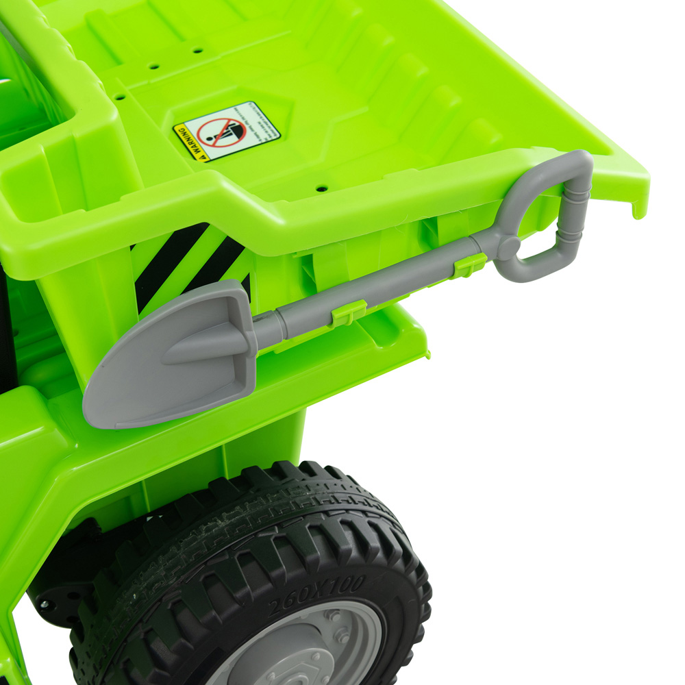 Costway Kids Green Ride On Dump Truck with Electric Dump Bed 12V Image 5