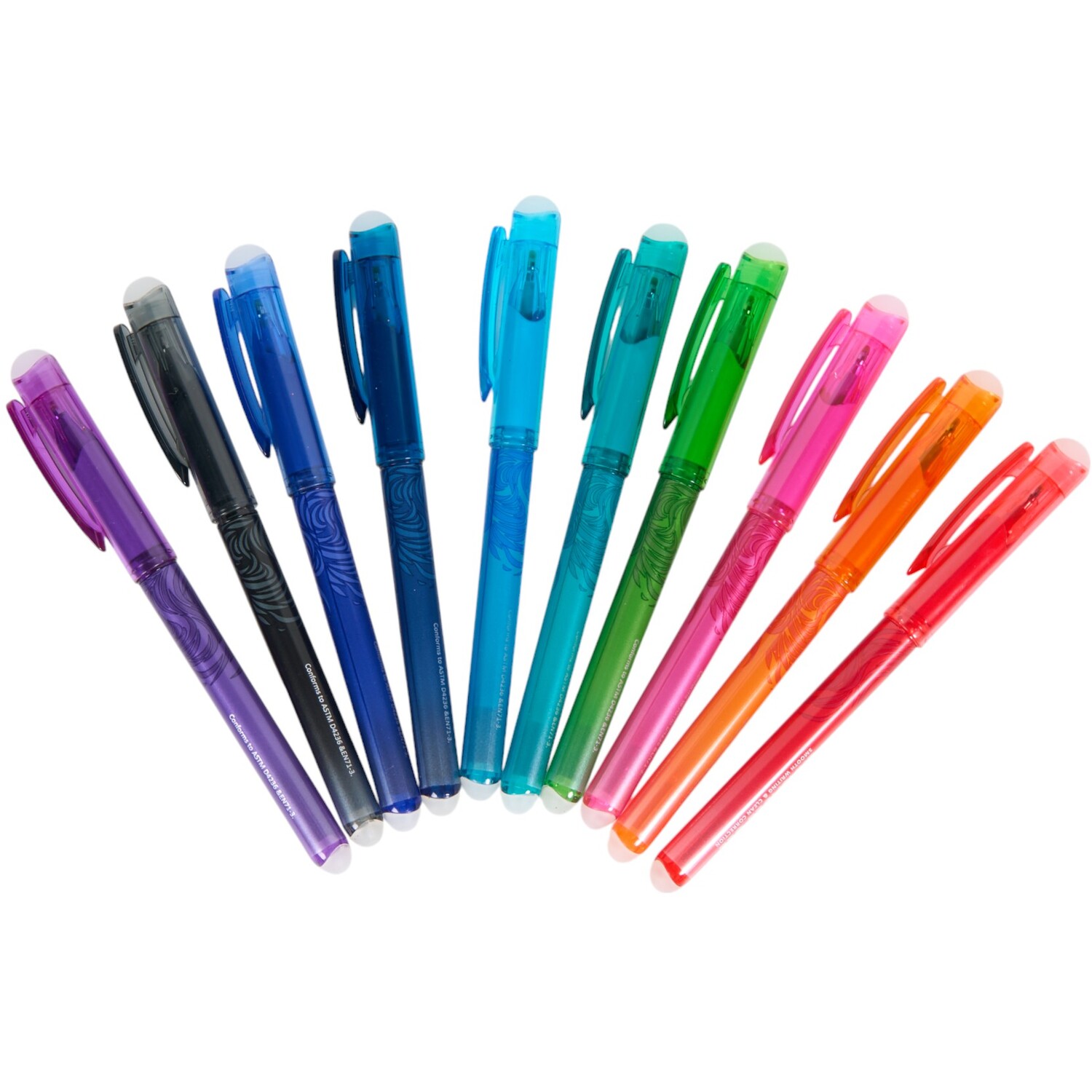 Pack of 10 Erasable Coloured Gel Pens Multicolour Image 3