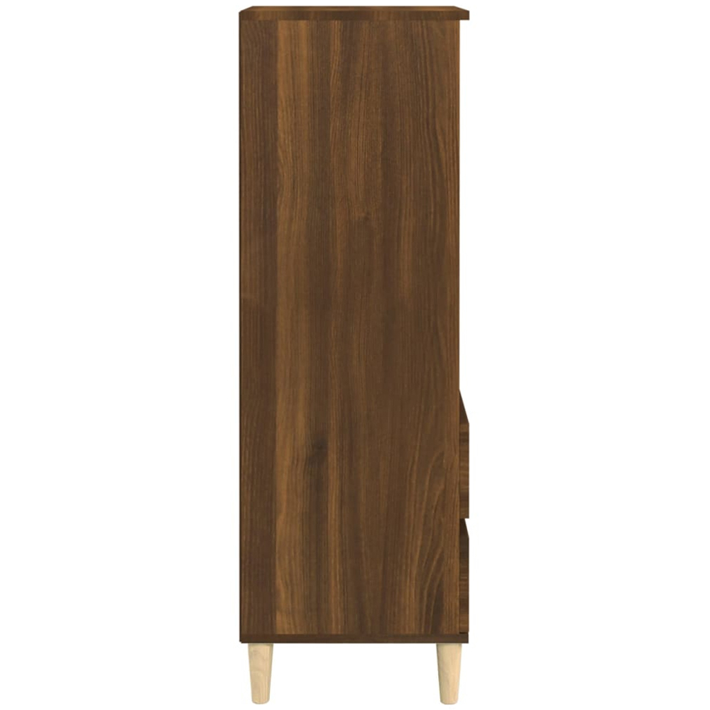 vidaXL 2 Drawer 3 Shelf Brown Oak Highboard Image 5