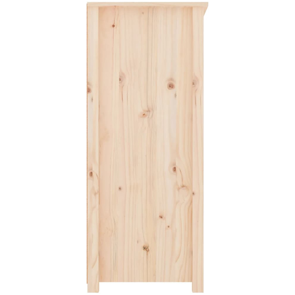 vidaXL 4 Door Natural Solid Pine Wood Sideboard Image 6
