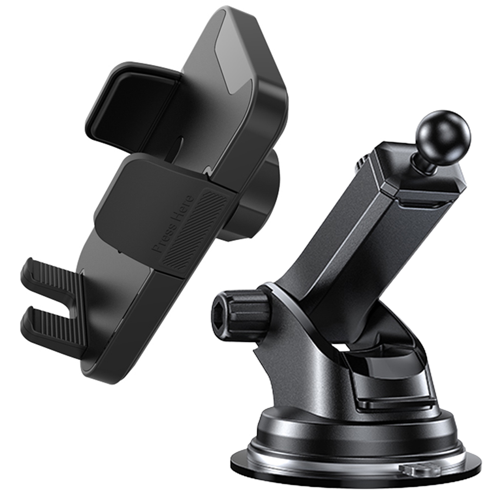 MiTEC MiHOLDER Black In-Car Suction Phone Holder Image 1