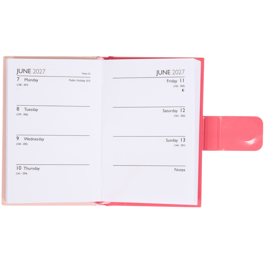 2027 Mini Magnetic Diary Pink Image 3
